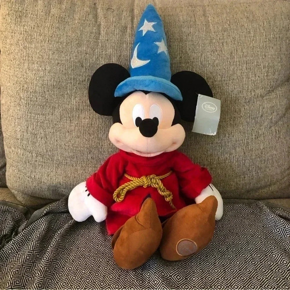 Disney Store Mickey Mouse Sorcerer Apprentice Fantasia 24" Tall  Plush Stuff Toy - Picture 1 of 9